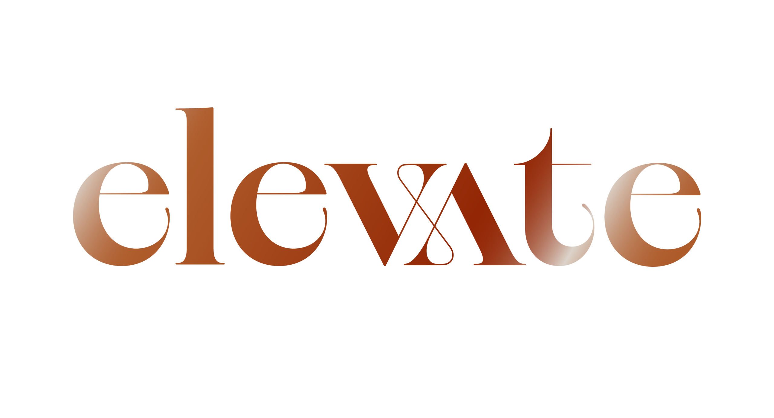 Elevate logo gradient with white tagline